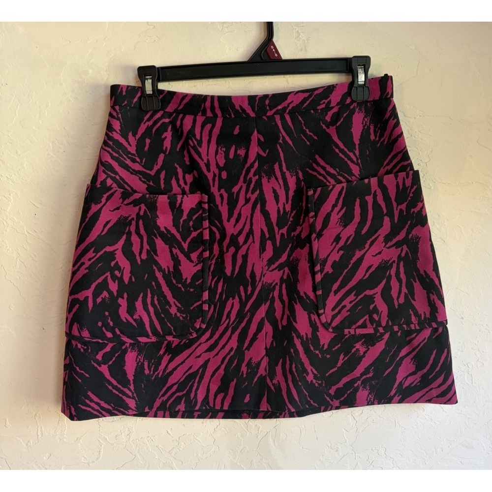 NO. 21 ALESSANDRO DELL'ACQUA Zebra Print Mini Skirt 44 US 8 Pink Maximalist
